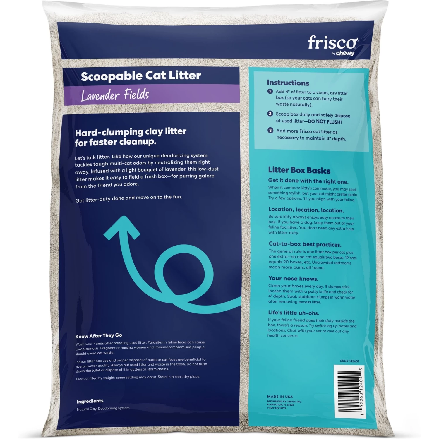 Frisco Lavender Fields Scented Clumping Clay Cat Litter, 40-lb Bag 5 Frisco Lavender Fields Scented Clumping Clay Cat Litter, 40-lb Bag - Image 3