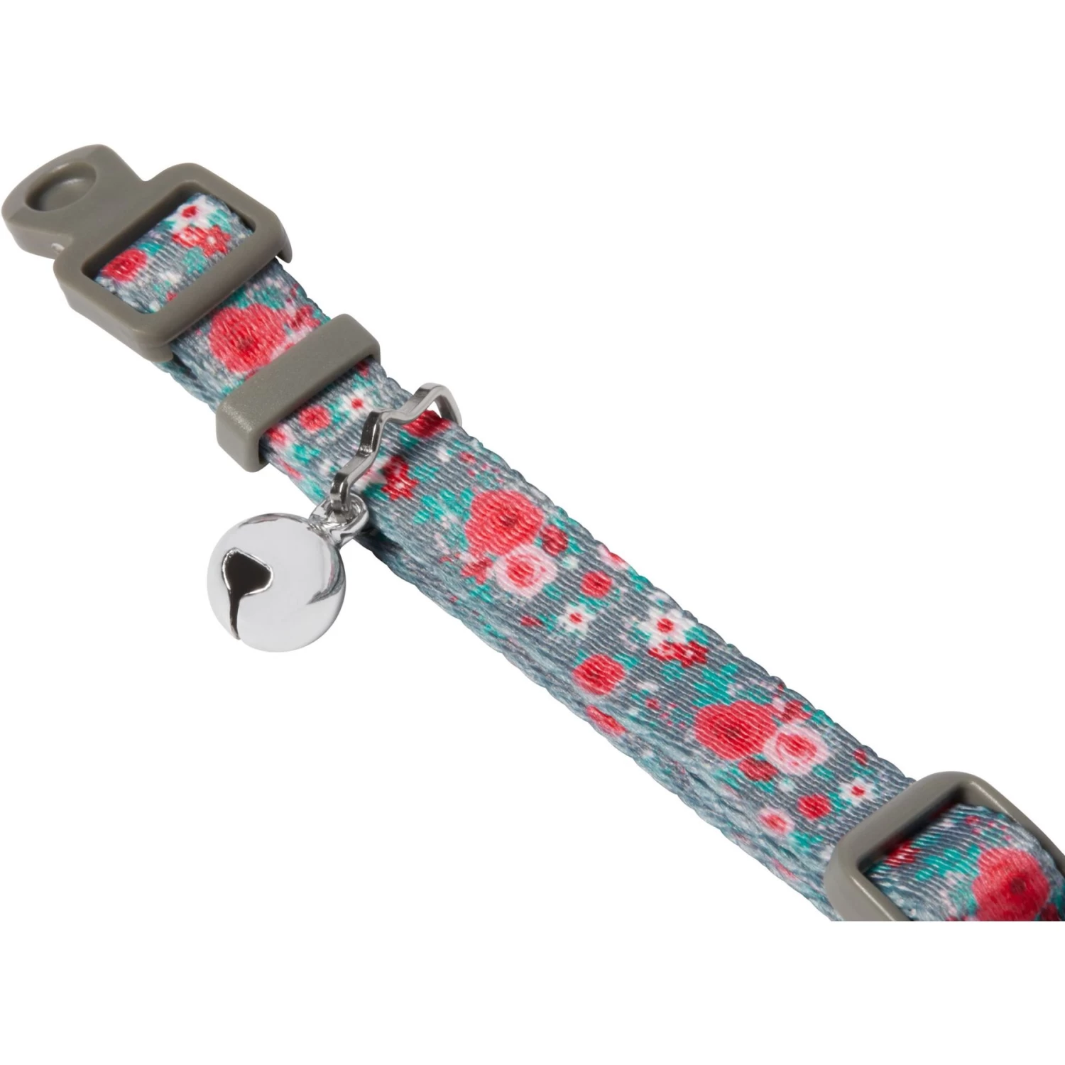 Frisco Rose Polyester Breakaway Cat Collar With Bell 5 Frisco Rose Polyester Breakaway Cat Collar With Bell - Image 3