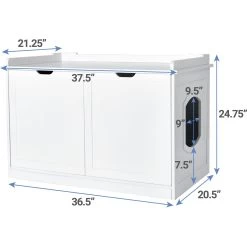 Frisco Decorative Bench Cat Litter Box Cover -Frisco 156788 PT3. AC SS1800 V1570480071