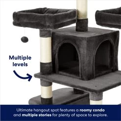 Frisco 68-in Faux Fur Cat Tree & Condo -Frisco 180384 PT2. AC SS1800 V1669908585