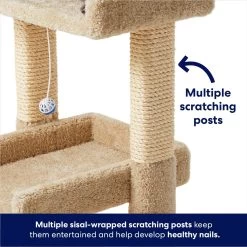 Frisco 32-in Real Carpet Wooden Cat Tree With Toy -Frisco 208920 PT3. AC SS1800 V1667228600