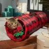 Frisco Holiday Buffalo Plaid Foldable Play Tunnel Cat Toy With Catnip -Frisco 228549 MAIN. AC SS1800 V1632776567