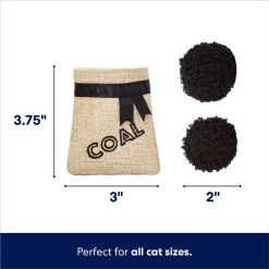 Frisco Holiday Lumps Of Coal Plush Cat Toy With Catnip, 3 Count -Frisco 233295 PT1. AC SS1800 V1695045298