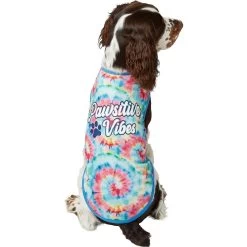 Frisco Pawsitive Vibes Tiedye Print Dog & Cat T-Shirt -Frisco 248783 PT3. AC SS1800 V1673304065