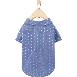 Frisco Polka Dot Chambray Dog & Cat Button Up Shirt -Frisco 249162 PT4. AC SS1800 V1624607854