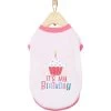 Frisco It's My Birthday Dog & Cat T-Shirt, Pink -Frisco 249255 MAIN. AC SS1800 V1624619568