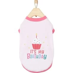 Frisco It's My Birthday Dog & Cat T-Shirt, Pink