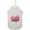 Frisco I Love Daddy Dog & Cat T-Shirt, Gray -Frisco 249263 MAIN. AC SS1800 V1624613262