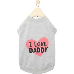 Frisco I Love Daddy Dog & Cat T-Shirt, Gray