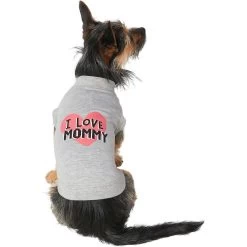 Frisco I Love Mommy Dog & Cat T-Shirt, Gray -Frisco 249278 PT2. AC SS1800 V1624600070