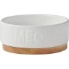 Frisco Round Meow Non-skid Ceramic Cat Bowl With Wood Base -Frisco 256078 MAIN. AC SS1800 V1615299727