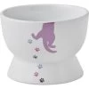 Frisco Cat Print Non-skid Elevated Ceramic Cat Bowl, Short -Frisco 256096 MAIN. AC SS1800 V1615299769
