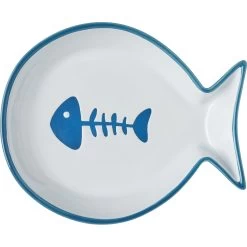 Frisco Fish Shaped Non-skid Ceramic Cat Dish -Frisco 256109 PT5. AC SS1800 V1617196903