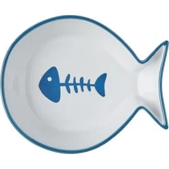 Frisco Fish Shaped Non-skid Ceramic Cat Bowl -Frisco 256111 PT4. AC SS1800 V1616522607