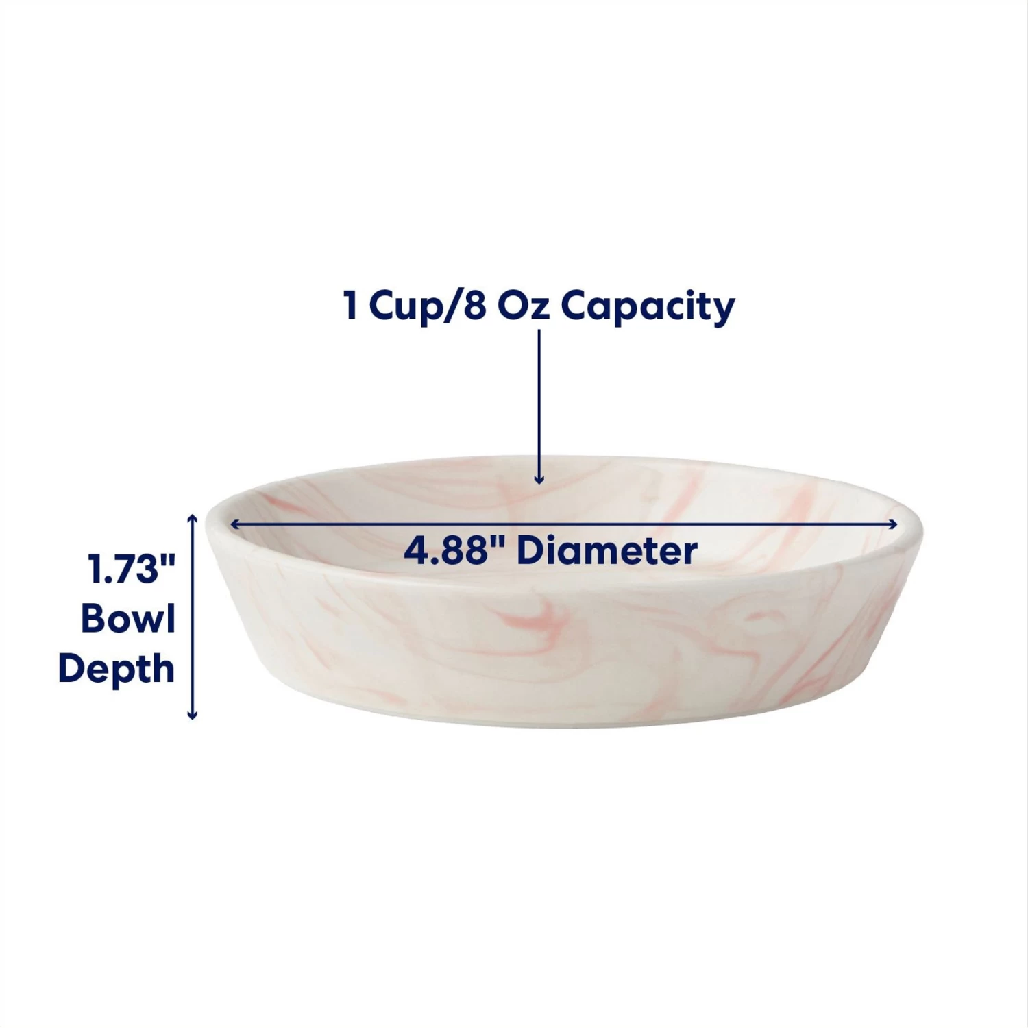 Frisco Marble Design Non-skid Ceramic Cat Bowl 4 Frisco Marble Design Non-skid Ceramic Cat Bowl - Image 2