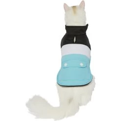 Frisco Mediumweight Colorblock Insulated Dog & Cat Puffer Coat With Pocket, Blue -Frisco 268311 PT2. AC SS1800 V1628785016