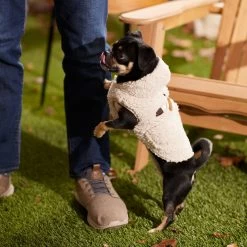 Frisco Lightweight Soft Sherpa Dog & Cat Coat, Oatmeal -Frisco 268328 PT8. AC SS1800 V1629835850