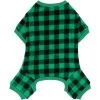Frisco Dog & Cat Cozy Plush Fleece PJs, Green Plaid -Frisco 268517 MAIN. AC SS1800 V1637725390