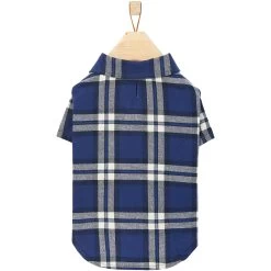 Frisco Navy Plaid Dog & Cat Flannel Shirt
