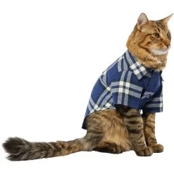 Frisco Navy Plaid Dog & Cat Flannel Shirt -Frisco 268596 PT3. AC SS1800 V1637652439