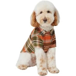 Frisco Orange & Olive Plaid Dog & Cat Flannel Shirt 13 Frisco Orange & Olive Plaid Dog & Cat Flannel Shirt -Frisco 268612 PT2. AC SS1800 V1637682457