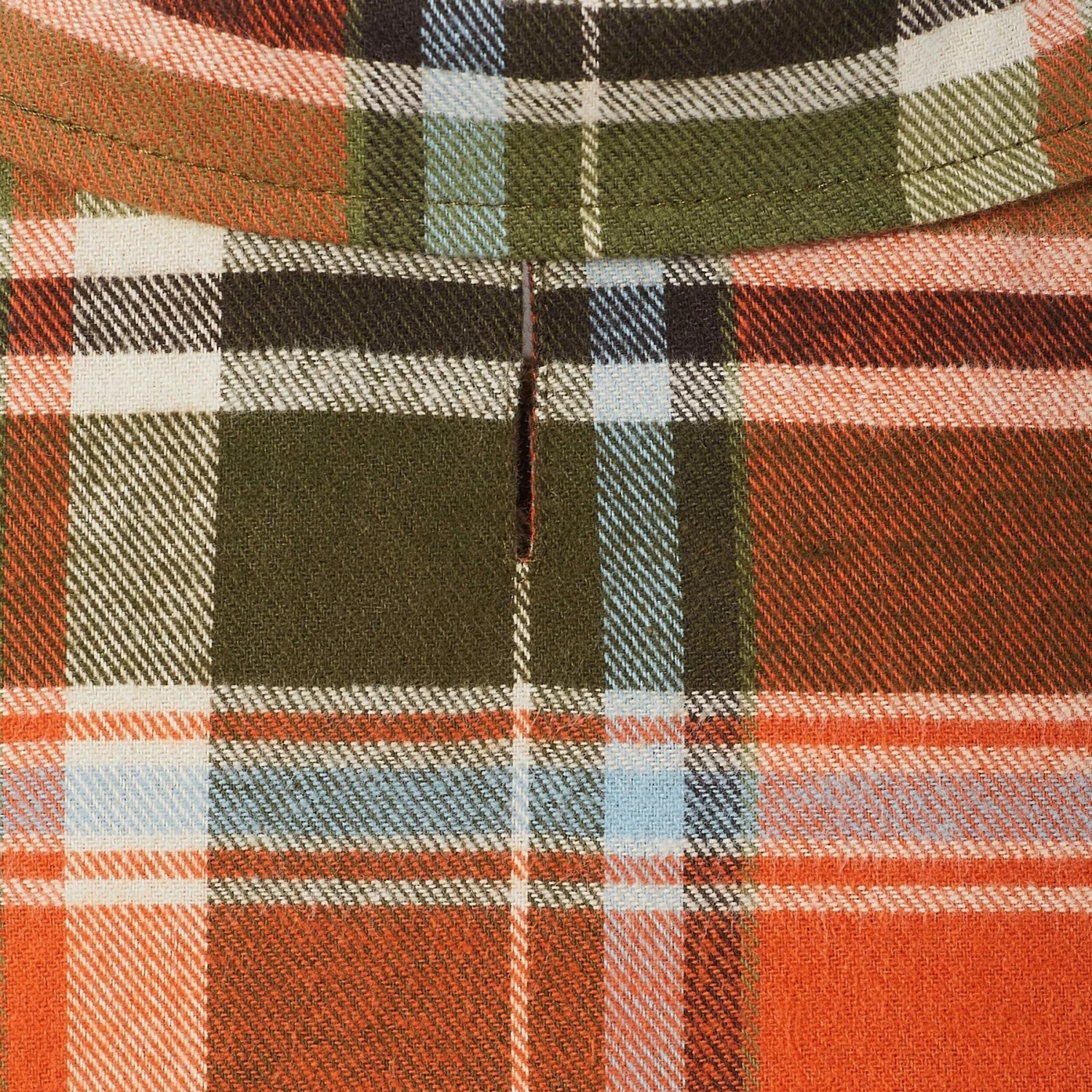 Frisco Orange & Olive Plaid Dog & Cat Flannel Shirt 8 Frisco Orange & Olive Plaid Dog & Cat Flannel Shirt - Image 6