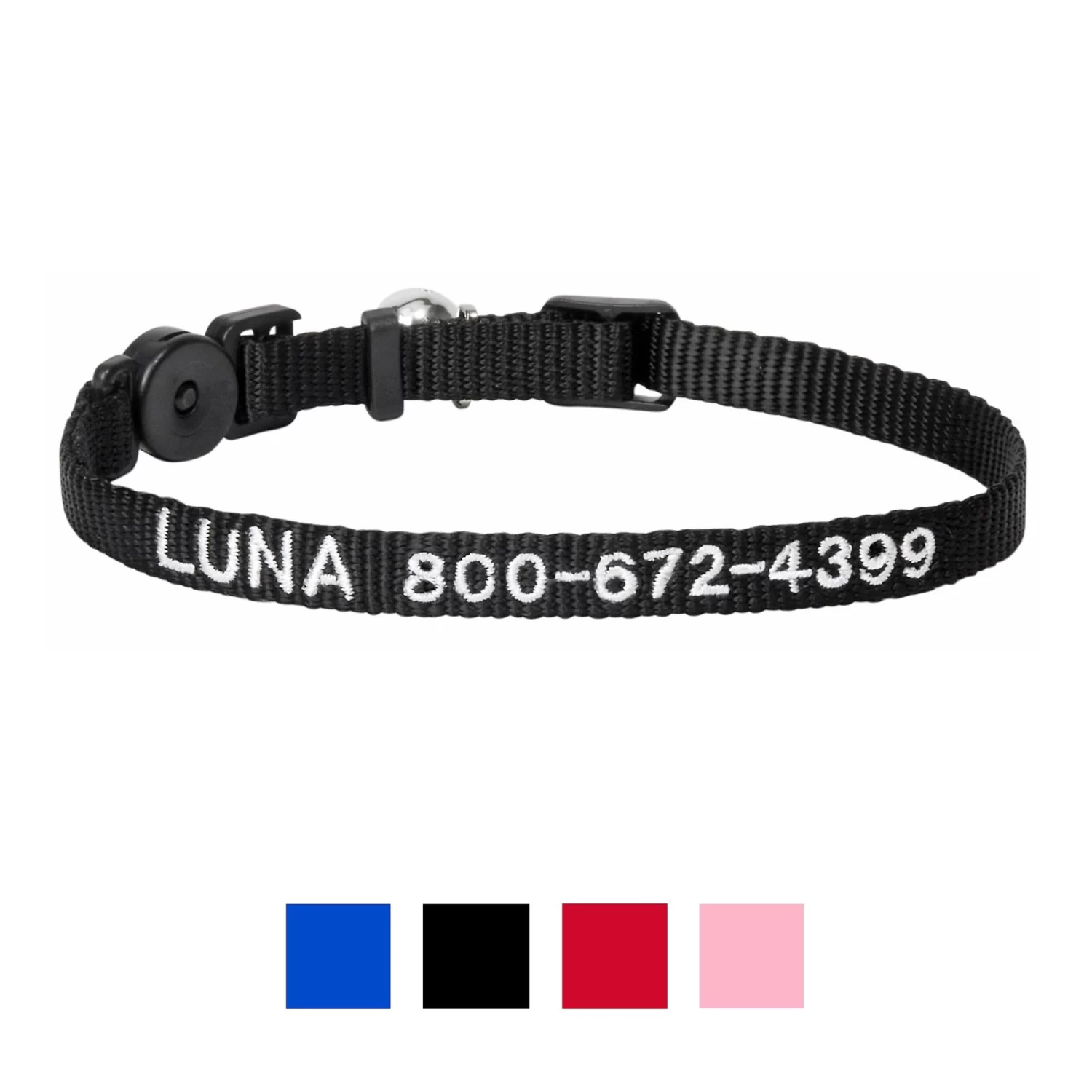 Frisco Nylon Personalized Breakaway Cat Collar With Bell 3 Frisco Nylon Personalized Breakaway Cat Collar With Bell