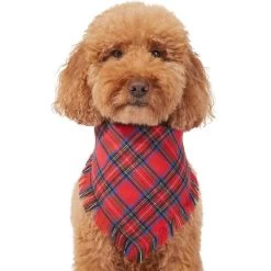 Frisco Red/Green Plaid Dog & Cat Flannel Bandana -Frisco 276201 PT3. AC SS1800 V1637654789