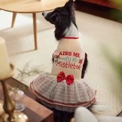 Frisco Kiss Me Under The Mistletoe Dog & Cat Dress -Frisco 276335 PT5. AC SS1800 V1637729492