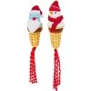 Frisco Holiday Santa & Snowman Ice Cream Cones Plush Cat Toy With Catnip, 2 Count -Frisco 287373 MAIN. AC SS1800 V1632775688