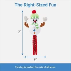 Frisco Naughty Or Nice Snowman Reversible Plush Cat Toy With Catnip -Frisco 287387 PT2. AC SS1800 V1637704002