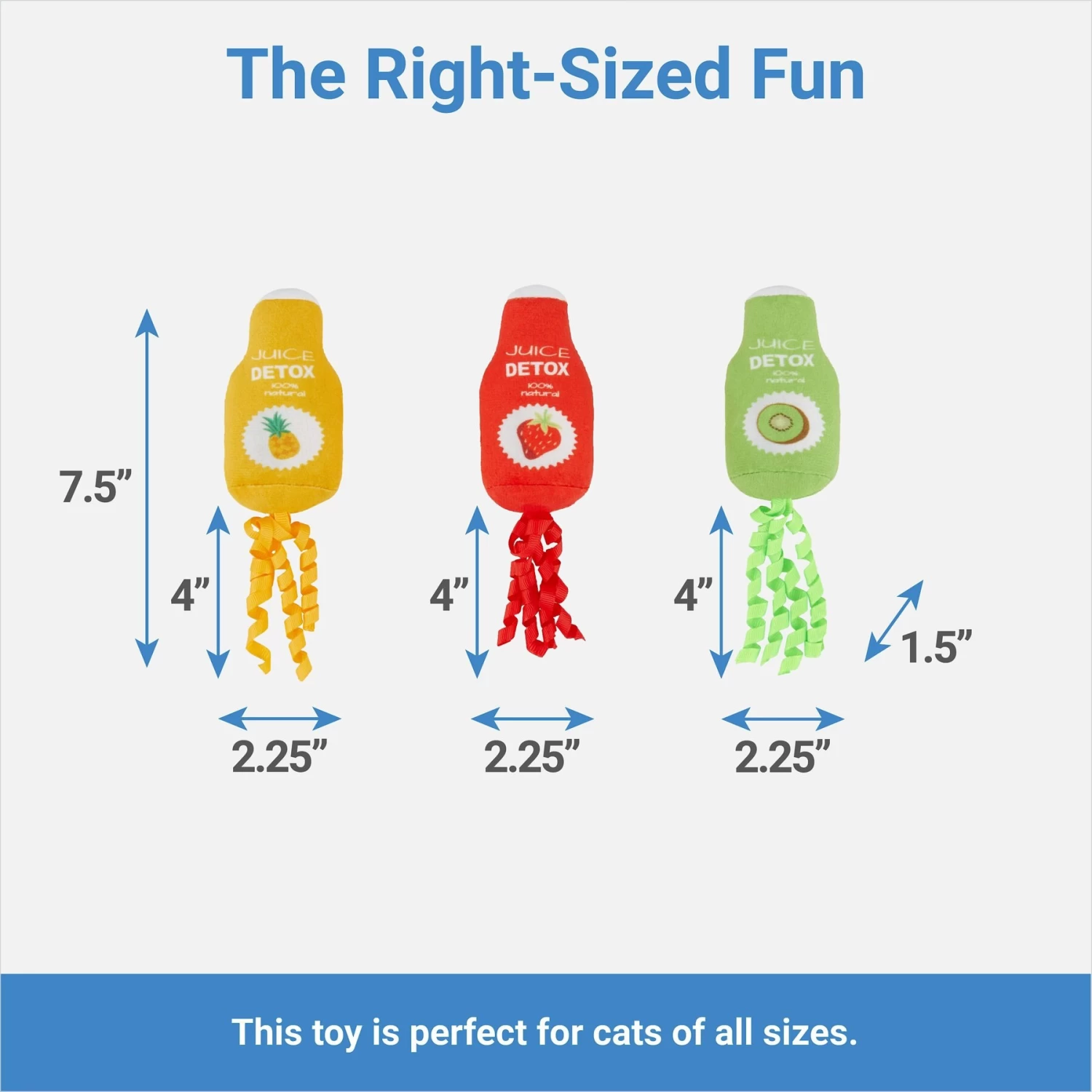 Frisco New Year, New Me Juice Cleanse Plush Cat Toy With Catnip 4 Frisco New Year, New Me Juice Cleanse Plush Cat Toy With Catnip - Image 2