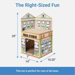 Frisco Yoga Studio Cardboard Cat House, 2-Story 7 Frisco Yoga Studio Cardboard Cat House, 2-Story -Frisco 288965 PT1. AC SS1800 V1640722819