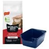 Frisco High Sided Cat Litter Box, Extra Large & World's Best Multi-Cat Unscented Clumping Corn Cat Litter -Frisco 293046 MAIN. AC SS1800 V1619997135