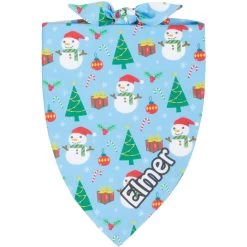 Frisco Snowman & Presents Personalized Dog & Cat Bandana