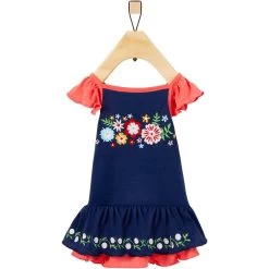 Frisco Embroidered Floral Dog & Cat Dress -Frisco 312128 PT3. AC SS1800 V1644423417