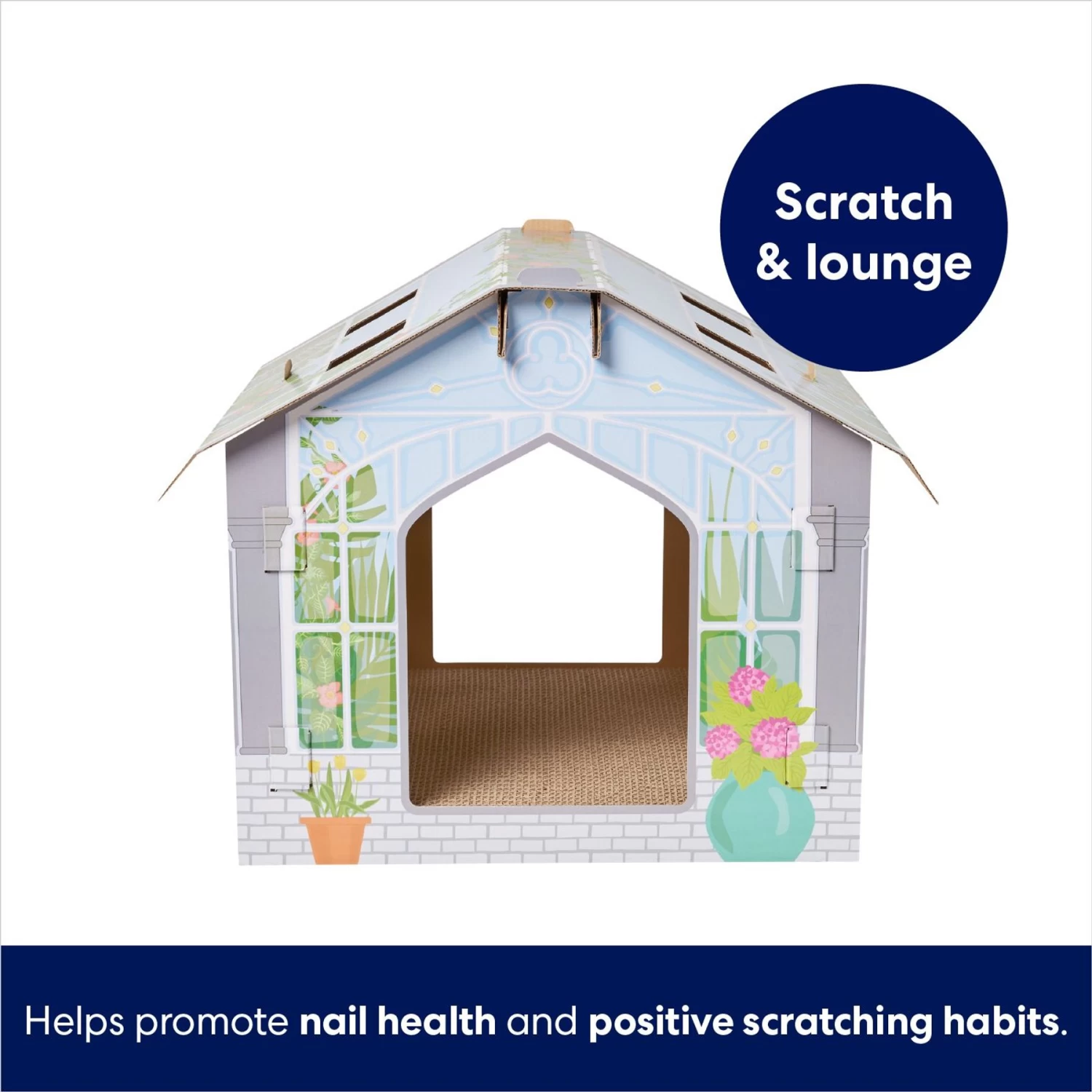 Frisco Greenhouse Cardboard Cat House 5 Frisco Greenhouse Cardboard Cat House - Image 3