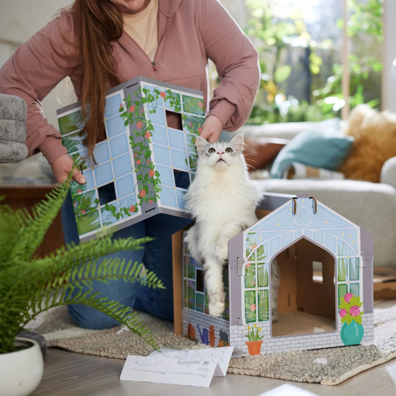 Frisco Greenhouse Cardboard Cat House 6 Frisco Greenhouse Cardboard Cat House - Image 4