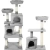 Frisco 61-in Faux Fur Cat Tree & Condo & Frisco 38-in Cat Tree With Condo, Top Perch & Toy -Frisco 318964 MAIN. AC SS1800 V1630360923