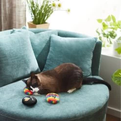 Frisco Pride Buttons Plush Cat Toy With Catnip, 3 Count -Frisco 331688 PT3. AC SS1800 V1647355746