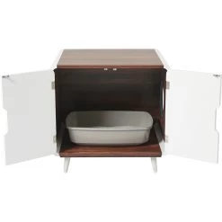 Frisco Mid-Century Modern Side Table Cat Litter Box Cover -Frisco 334645 PT3. AC SS1800 V1653422262