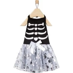 Frisco Silver Metallic Skull Dog & Cat Dress -Frisco 335154 PT4. AC SS1800 V1658343223