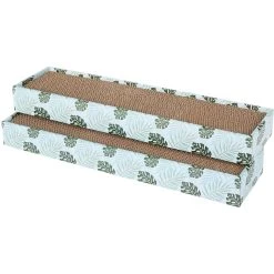 Frisco Single-Wide Cat Scratcher Toy With Catnip, Tropical Paradise, 2 Count