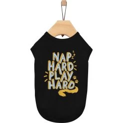 Frisco Nap Hard Play Hard Dog & Cat T-Shirt -Frisco 353713 PT4. AC SS1800 V1659725875