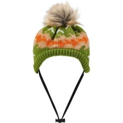 Frisco Striped Poof Dog & Cat Knitted Hat