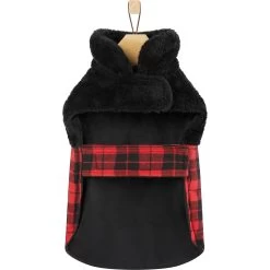 Frisco Mediumweight Plaid Faux Fur Dog & Cat Jacket -Frisco 353847 PT5. AC SS1800 V1661259569