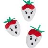 Frisco Halloween Ghost Strawberries Plush Cat Toy With Catnip, 3 Count -Frisco 354127 MAIN. AC SS1800 V1657657123