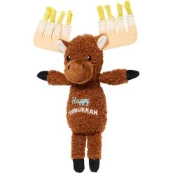 Frisco Hanukkah "Happy Pawnukkah" Moose Plush Kicker Cat Toy With Catnip