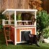 Frisco Outdoor Wooden Cat House With Balcony & Step Ladder -Frisco 361012 MAIN. AC SS1800 V1659972526