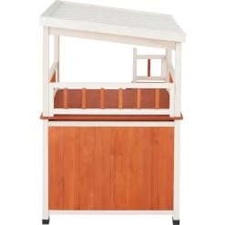 Frisco Outdoor Wooden Cat House With Balcony & Step Ladder -Frisco 361012 PT3. AC SS1800 V1657828422